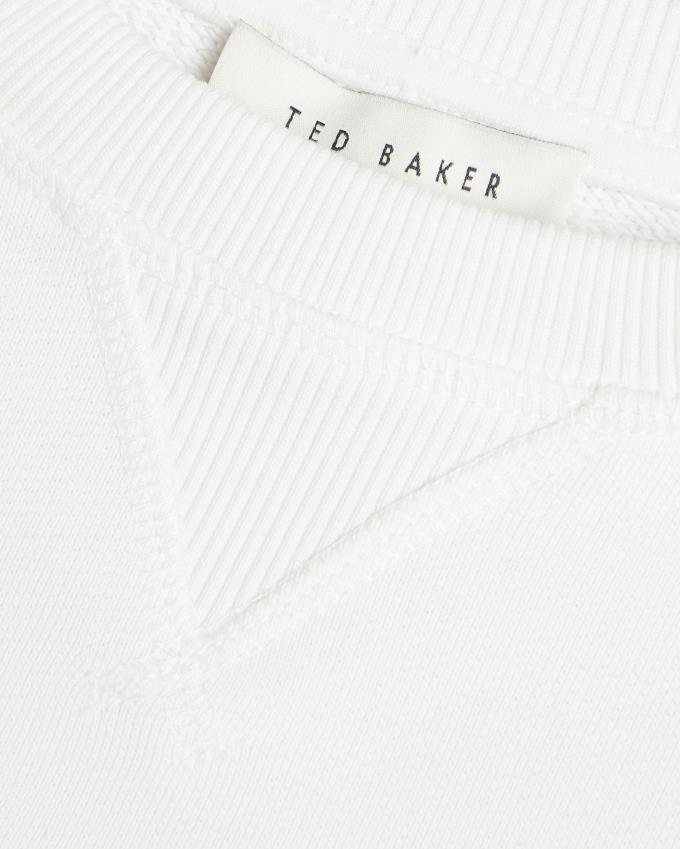 Hauts Ted Baker Placement Print Sweat Blanche Femme | CWI-57880478